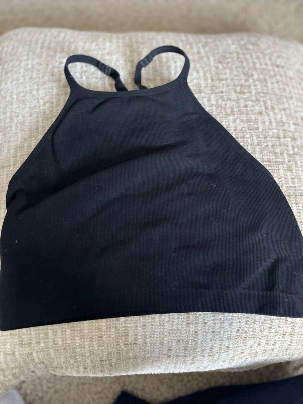 Forever 21 Black High-Neck Sports Bralette